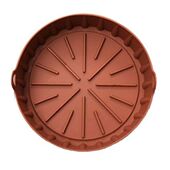 Pan Air Thick Round Tray Silicone Baking Grill Fryer Frying