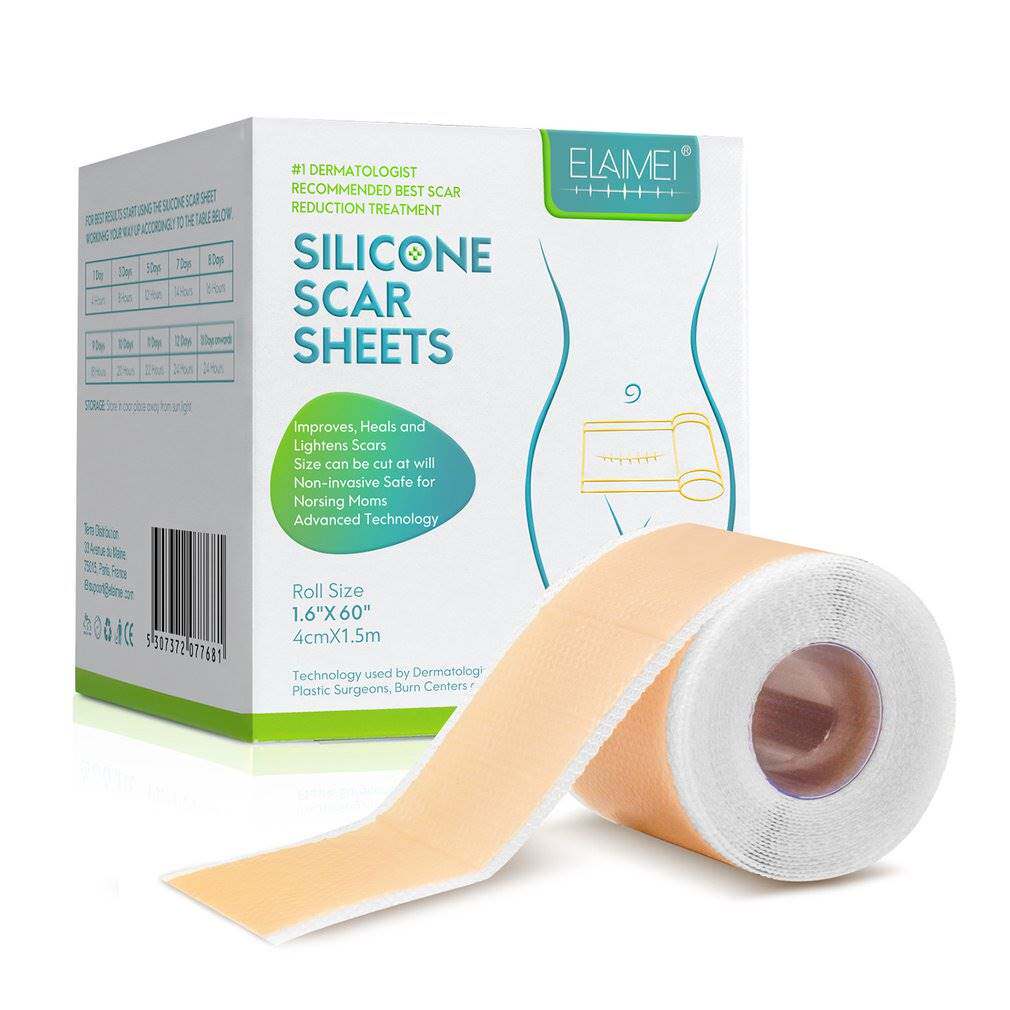 极速4cm x 150cm Silicone Scar Sheets Painless Scar Repair Ta