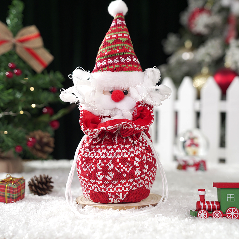 圣诞节小礼品苹果袋子平安夜糖果包装盒儿童幼儿园袜子儿童礼物袋