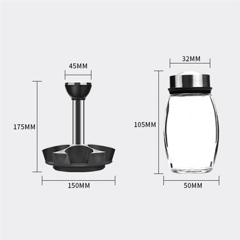 -Spice Bottle rotating seasoning jar set kitchen three-hole