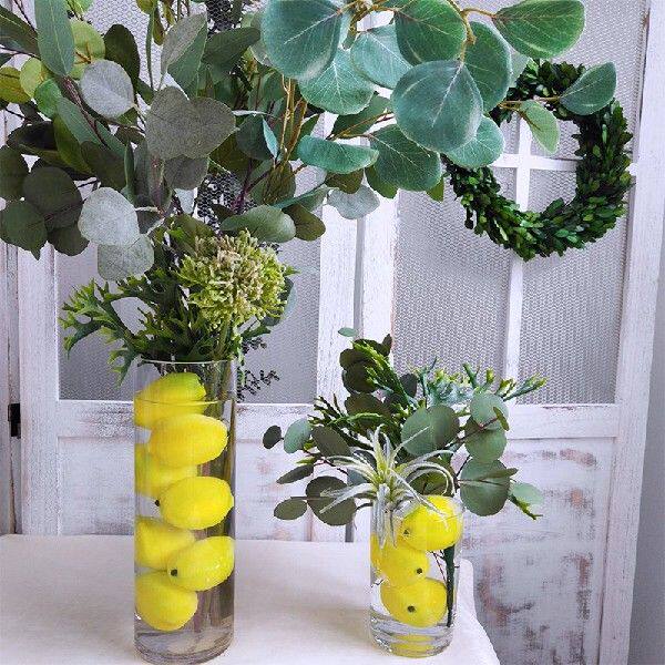 极速20 Pcs Artificial Lemons Fake Lemons Faux Lemons Fruits