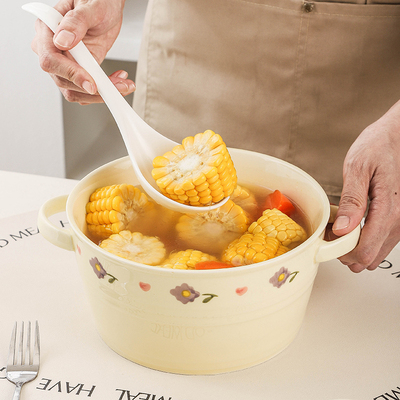 双耳汤碗酸菜鱼大盆碗家用12寸陶瓷大容量汤盆水煮鱼毛血旺专用碗