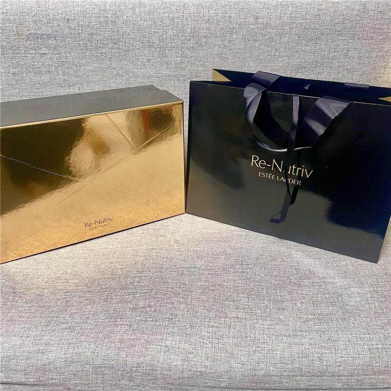 新款雅诗兰黛礼品盒小棕瓶包装盒手提纸袋包装护肤品礼品袋子