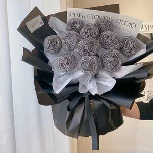 好货钢丝球花束成品不锈钢仿真花男友女朋友自制生日情人节网红手