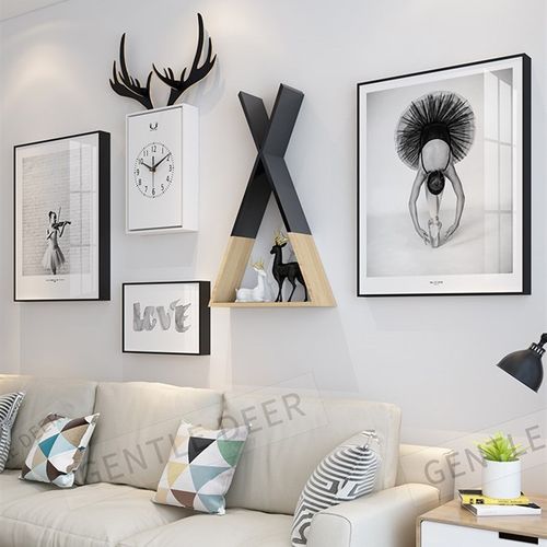 Nordic Style Living Room Decoration Painting Sofa Back Back