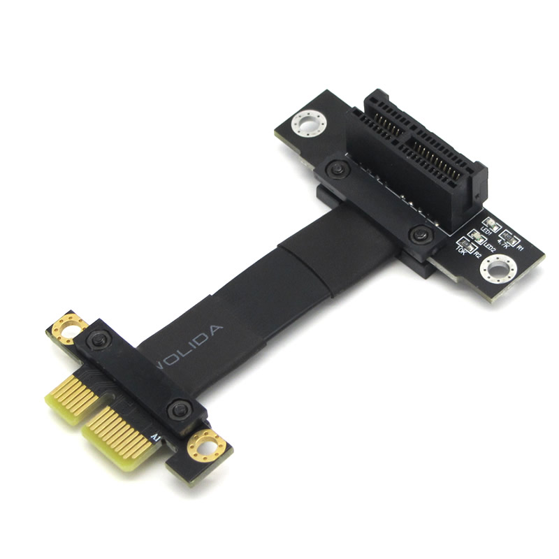 PCI-E3.0 PCIEx1延长线1X接口 网卡声卡小插槽 1X 转接线立式90度
