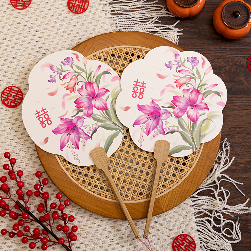 结婚新娘伴娘团扇子接亲游戏创意堵门拍照道具婚庆用品大全婚礼玩