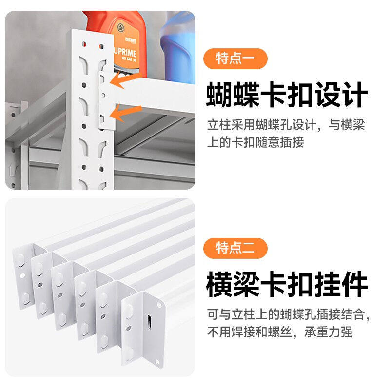 极速奈高货架仓储仓库自由组合家用置物架中型库房多功能展示架铁