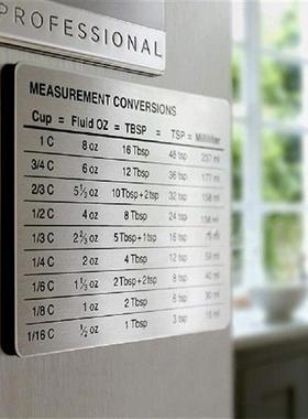 Durable Home Conversion Chart Baking Measuring Cups Cooking