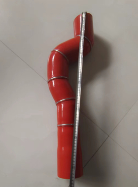 江淮重卡增压器红色橡胶管耐压高温中冷器矽胶进气歧弯管格尔发K6