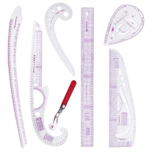 7pcsset Tailor Comma Curve Grading Ruler Measure Sewing