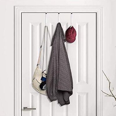 极速Over Door Hooks For Hanging Clothes, 6 Packs Hanger Soft