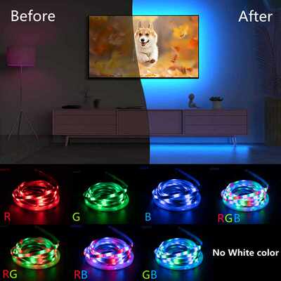 网红LED Strip Light RGB 2835 Flexible Lamp Tape Diode USB Ca