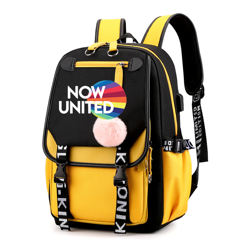 速发Now United School Bags for Teenage Girls Bag Pack Pink