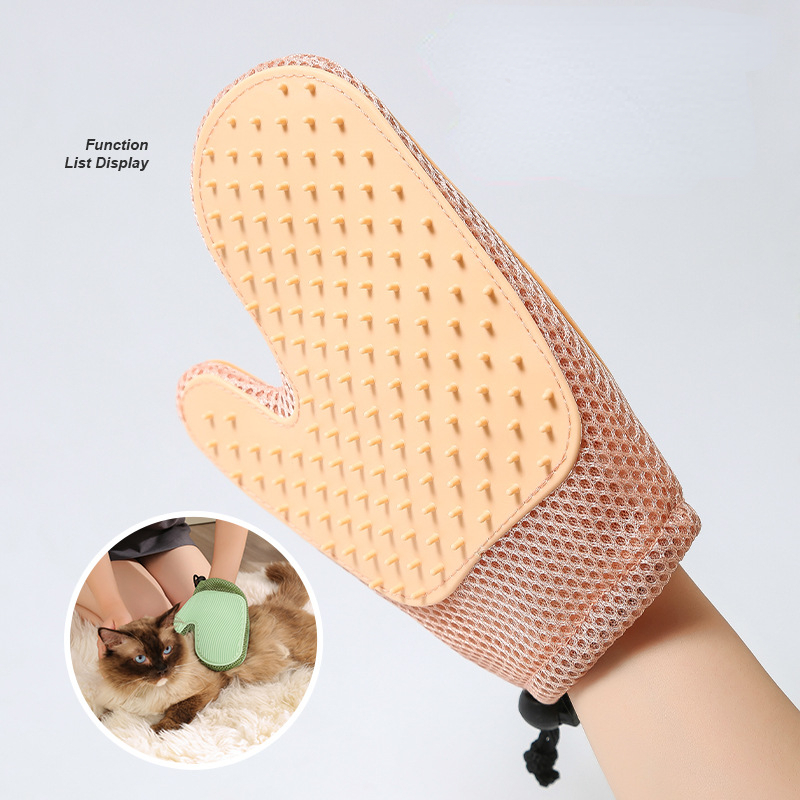 网红New Cat Gloves Pet Comb Two-in-one To Remove Floating Ha