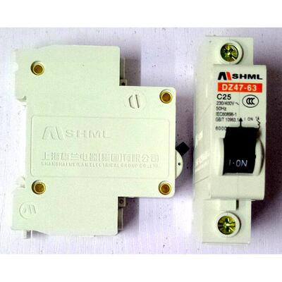上海梅兰断路器 1P空气开关 SHML DZ47-63 C6 C10 C16 C20 C32C40