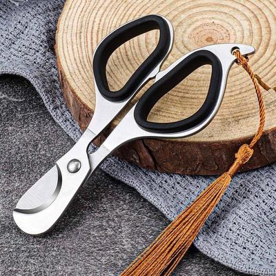 鱼饵剪刀鲱鱼黑坑颗粒剪刀弯口剪刀大物体坑快速修剪钓鱼剪刀不锈