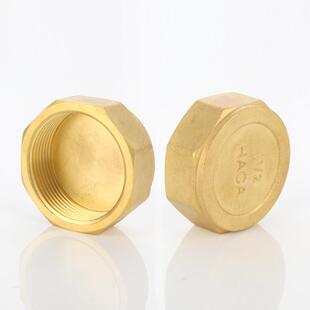 铜外丝堵头1.2寸1.5寸2寸堵帽DN32内丝闷头丝堵DN40水管DN50管帽