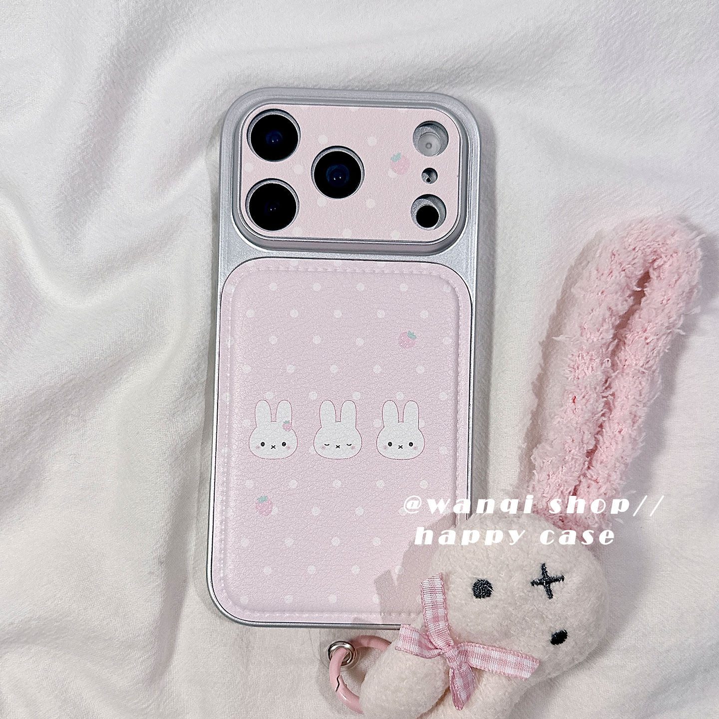 可爱粉色波点米菲兔适用苹果17手机壳iphone16promax保护套14新款大视窗16Pro硅胶防摔15全包镜头图案女软ins,3C数码配件,手机保护套/壳,淘宝优惠券,粉丝福利购,淘宝优惠卷