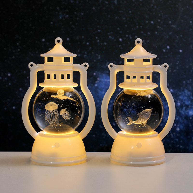 复古小马灯水晶球装饰灯生日礼物