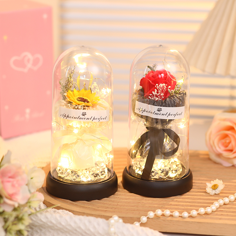 玫瑰花束干花香皂永生花生日礼物