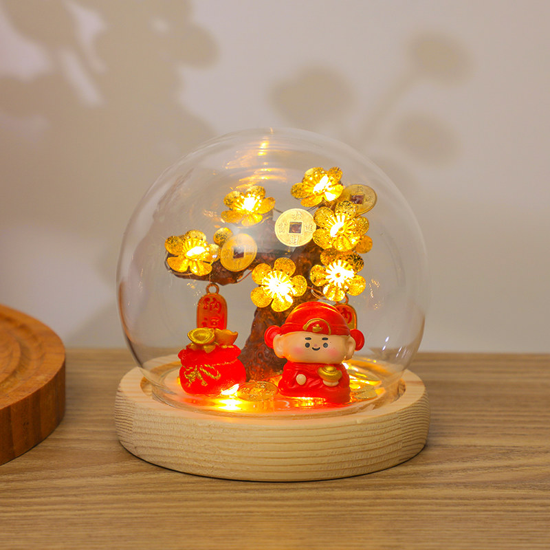 有钱花财神发财树小夜灯手工diy材料包生日礼物女生闺蜜女友新年,家居饰品,装饰摆件,淘宝优惠券,粉丝福利购,淘宝优惠卷