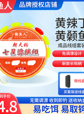 钓昂刺线组专攻昂刺鱼神器黄辣丁专用钩成品长柄朝天钩七星漂线组