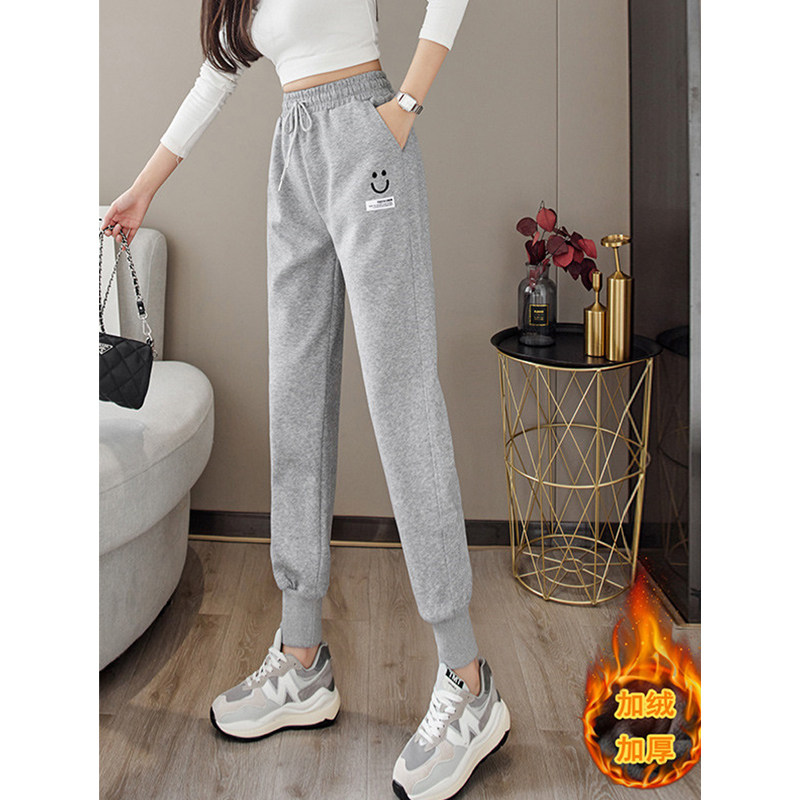 清仓捡漏加绒加厚运动裤女秋冬季大码宽松束脚爆款显瘦休闲卫裤子,女装/女士精品,大码裤装,淘宝优惠券,粉丝福利购,淘宝优惠卷
