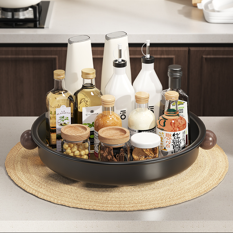 中古风可旋转调料置物架