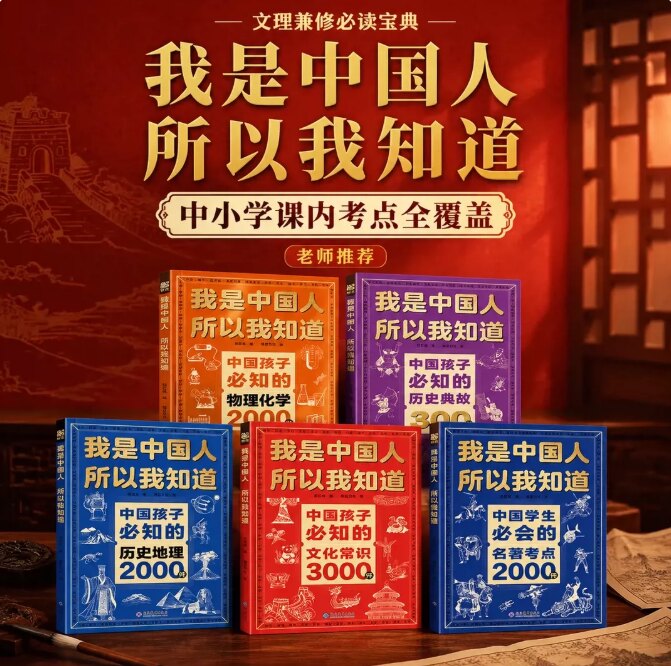 【盗版赔十】中国孩子必知的历史典故300则文化常识3000问名著考点2000问必会的我是中国人所以我知道中小学百科文学知识阅读国货
