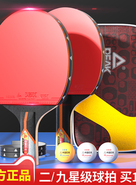 匹克乒乓球拍正品旗舰店高弹力初学者兵乓球儿童小学生专业级双拍
