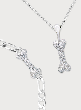 【情侣套组】 ICEWALD真冶宠物闪耀爱心锁骨链偷心吊坠新款送女友