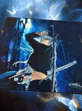 Kuroha 笙 编织软底胶中性偏涩二次元鼠标垫 工厂直发