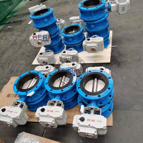 水位开关电动法兰衬胶蝶阀 控制水位大小