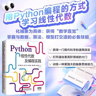 Python线性代数及编程实践应用技巧速查编程从入门到实践网络爬虫与数据可视化实战编程实战100例算法实例趣味编程案例实战统计机