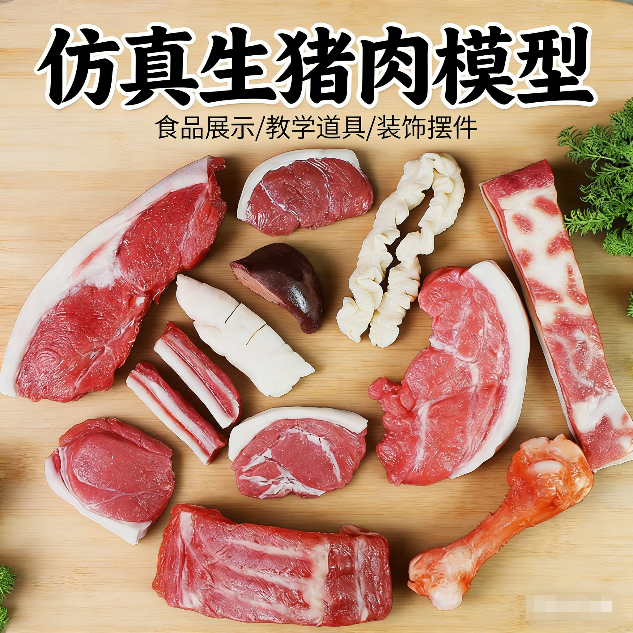 仿真生猪肉食品模型猪蹄后腿里脊图片