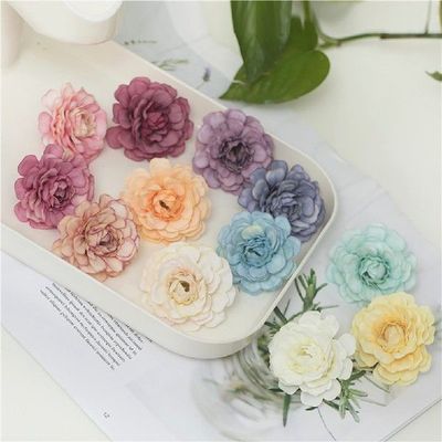新品10Pcsset Artificial Silk Rose Flower Heads  Craft