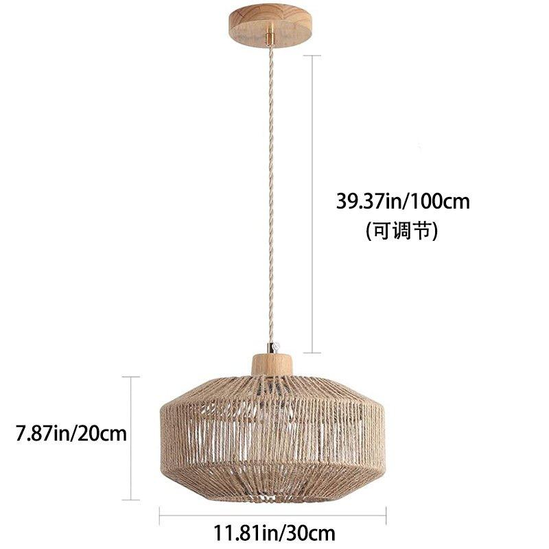 跨境亚马逊美式麻绳吊灯床头灯麻绳吊线玄关东南亚餐厅客厅灯,家装灯饰光源,酒店/宴会厅/餐饮吊灯,淘宝优惠券,粉丝福利购,淘宝优惠卷