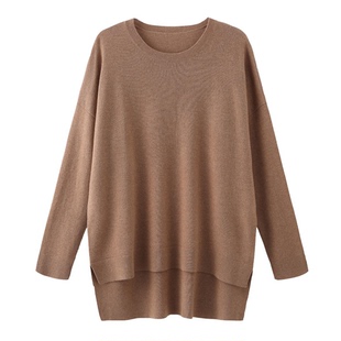 100%山羊绒前短后长套衫