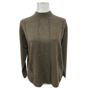 依麦融绒100%羊绒半高领绞花打底衫上衣时尚长袖针织衫