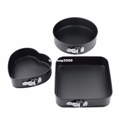 3pcs/set Steel Pans DIY Cake Moulding Decoration Removable B