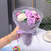 跨境韩式 七朵香皂花手捧花束母亲节情人节实用礼物送妈妈朋友