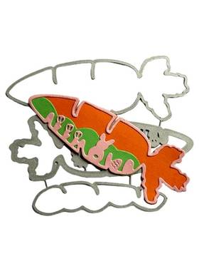 Easter Carrot Metal Cutting Dies Stencils for DIY