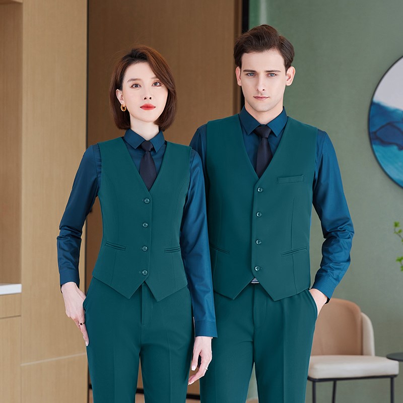 好货高端职业套装马甲三件套男女西装正装酒店4S店售楼物业西服工