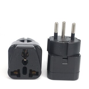 Black copper CE Universal Socket Israel Travel Adapter plug