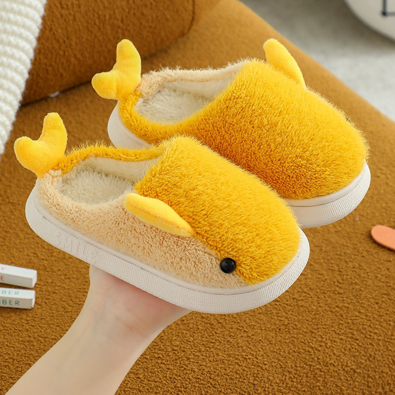 儿童棉拖鞋秋冬季厚底男女童保暖防水卡通防滑男孩中小童居家棉拖