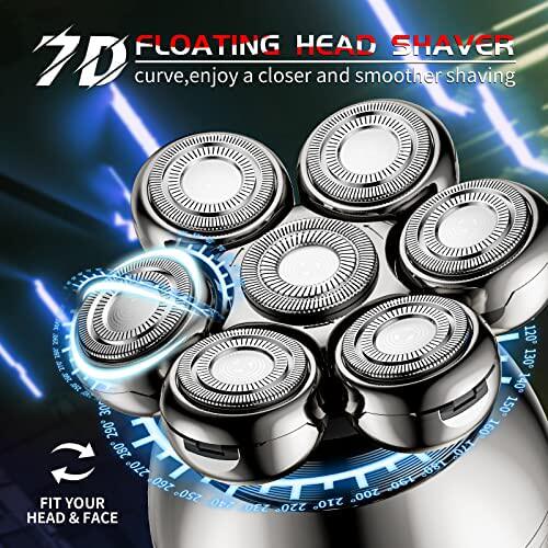好货5-in-1 Electric Head Shaver for Bald Men - Rotary Design