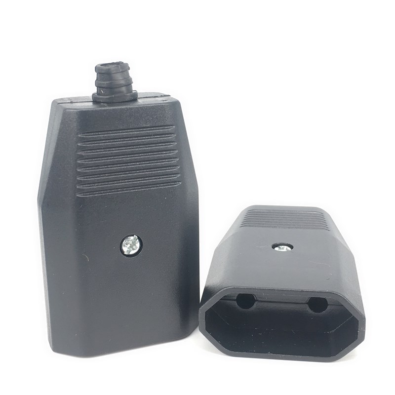 1PCS/LOT European 2 Pin DIY Rewirable socket EU 2 Pin