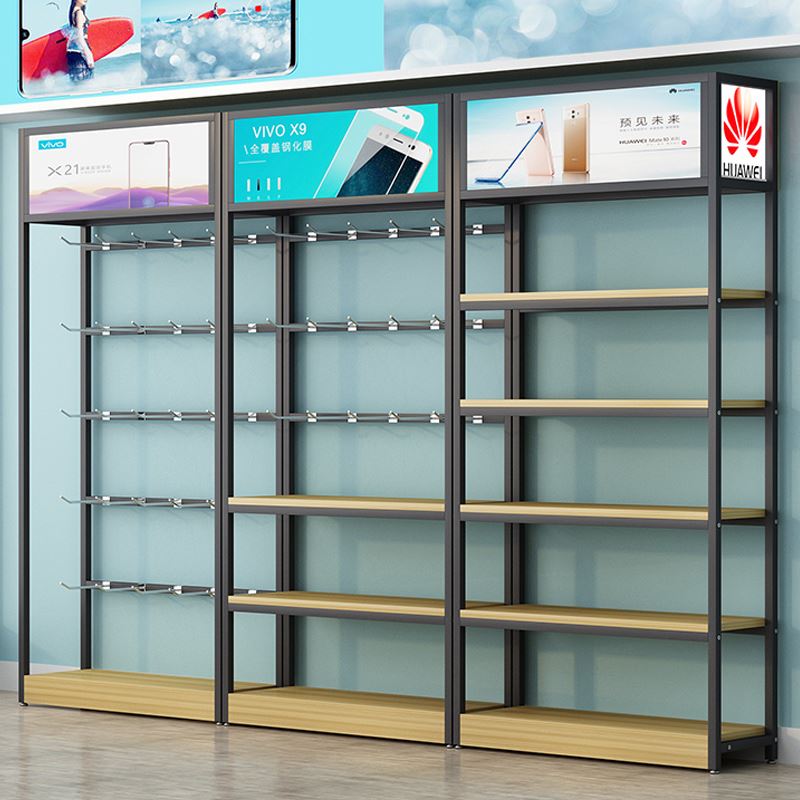 。多功能灯箱货架展示陈列架精品货柜超市多层中岛柜展会公司置物