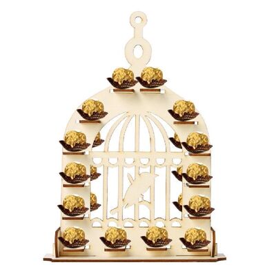 好货Birdcage Type Wooden Chocolates Display Holders Double